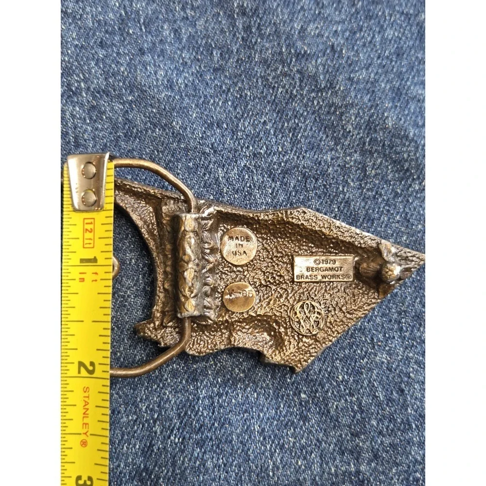 Vintage 1979 Bergamot Hang Glider Brass Belt Buckle - Ltd Ed #95